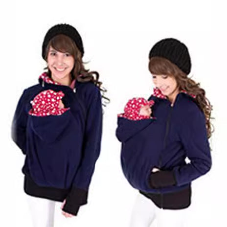 秋冬スリーインワンリムーバブルベビーバッグ多機能カンガルーマザーセータージャケットレディース服
