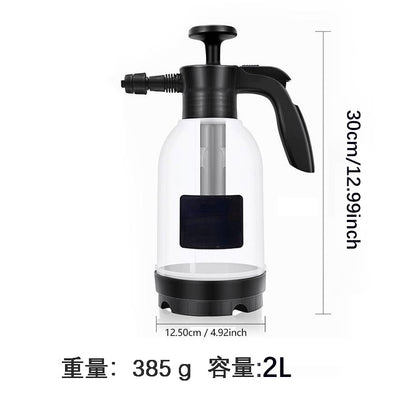 🚗💦 手動エアプレッシャー式 高圧フォームスプレーボトル｜洗車・清掃・ガーデニング兼用 乾湿両用スプレー “手動で圧力をためて、強力噴射。” 車の泡洗浄から家庭の掃除、ガーデニングまで これ1本で対応できる 高圧ハンドスプレーヤー。 コンパクトながらプロ級の噴射力が魅力です。