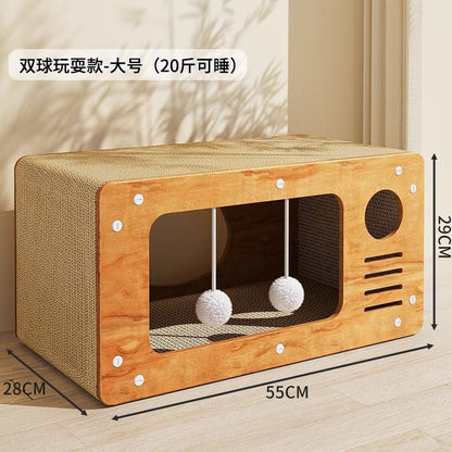 猫の引っ掻き板、猫のベッド、四季、普遍的な耐摩耗性、パン粉を落としにくい、垂直の猫の爪板、傷に強い猫小屋のソファ、傷防止のおもちゃ