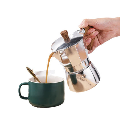 セイコーモカポット高品質の厚い八角形ポットイタリアンコーヒーポット手淹れたコーヒーポット抽出コーヒー