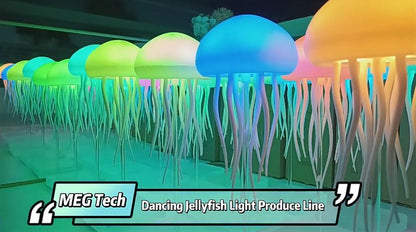 吊り下げ式 音声コントロール・ジェリーフィッシュランプ 72色が織りなす、幻想的でヒプノティックなビジュアル体験 🪼✨